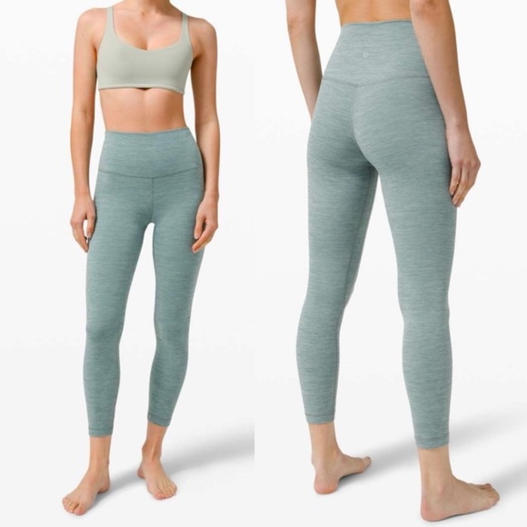 Lululemon Align Pant 25" Heathered Tidewater Teal Size 2 W5CZOS - Picture 1 of 11